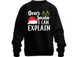 Caro Babbo Natale Posso Spiegare Il Detto Di Natale - Regalo Di Natale Maglione Di Natale Unisex, Nero, Xxl