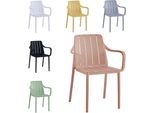 Sedia Da Giardino Vortivo 1 Pezzo Rosa - Impilabile, Resistente Alle Intemperie, Ai Raggi Uv E Fino A 200 Kg. Per Balcone, Terrazza, Giardino E Sala Da Pranzo.