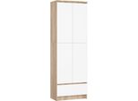Akord Libreria Chiusa Rovere Sonoma/Bianco 60X35X180 Cm