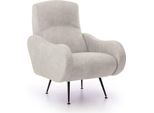 Talamo Italia Poltrona Dromondin Beige, Braccioli Peso Supportato 90 Kg Italy