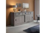 Credenza Colore Ancona Oak 3 Cassetti E 2 Ante Scorrevoli Anthony67070 219,6X49,8X95H Stile Shabby