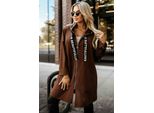 Numoco Cappotto Wurmha Donna Marrone Scuro Taglia Unica