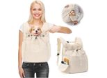 Inf Zaino Portatile Per Animali Domestici: Traspirante E Confortevole Per Viaggio Beige