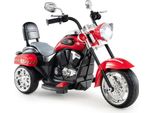 Costway 6V 2,5-3 Km/H Moto Elettrica Bambini Con Faro Regolabile, Suono, Clacson, Specchietto Retrovisore E Pedali, Triciclo Elettrico Moto Polizia Rosso