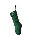 Inf Calza Natalizia Verde Ricamata A Maglia Con Lettera C - Decorazione Personalizzata