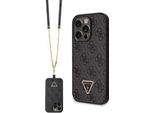 Guess Guhcp14Lp4Tdscpk Custodia Rigida Per Iphone 14 Pro 6.1 Czarny/Nero Crossbody 4G Metal Logo