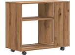 Tavolino In Rovere Artisan 70X35X55 Cm Materiale A Base Di Legno