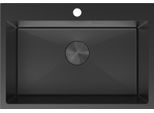 Mexen Solix Lavello In Acciaio Inox Con 1 Vasca 650 X 450 Mm, Nero - 6403651000-70