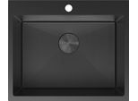 Mexen Solix Lavello In Acciaio A 1 Vasca 600 X 500 Mm, Nero Hc - 6408601000-70HC