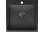 Mexen Solix Lavello In Acciaio A 1 Vasca 500 X 500 Mm, Nero Hc - 6407501000-70HC