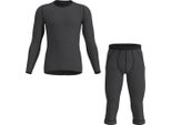 LÖFfler Set Intimo Da Sci Da Uomo Pantaloni 3/4 E Maglia Transtex Warm Grigio 46