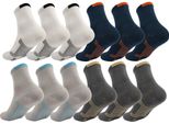 12 Paia Di Calzini Da Ginnastica Sportivi Da Uomo Calzini Quarti Calzini Corti Calzini Metà Calzini Mix4/43-46