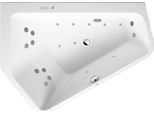 Duravit Paiova 5 Bain à Remous, à Encastrer, Angle à Gauche, Double Dos InclinéS à Gauche, BâTi-Support, Vidage Et Trop-Plein, SystèMe Combi E, 1770X1300Mm, 760390000CE1000, 760390000CE1000