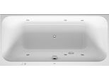 Baignoire BalnéO Duravit Happy D.2, Version à Encastrer, Double Dos InclinéS, BâTi-Support, Garniture De Vidage Et De Trop-Plein, SystèMe Jet, 1900X900Mm, 760315000JS1000, 760315000JS1000