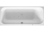 Baignoire BalnéO Duravit Happy D.2, Version à Encastrer, Simple Dos à Droite, BâTi-Support, Garniture De Vidage Et De Trop-Plein, SystèMe Air, 1600X700Mm, 760309000AS0000, 760309000AS0000