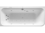 Duravit Happy D.2 Baignoire BalnéO, Coin à Gauche, Double Dos InclinéS, Habillage Acrylique Moulé, Garniture De Vidage Et De Trop-Plein, Combi-SystèMe P, 1800X800Mm, 760316000CP1000, 760316000CP1000