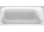 Baignoire BalnéO Duravit Happy D.2, Version à Encastrer, Simple Dos à Droite, BâTi-Support, Garniture De Vidage Et De Trop-Plein, SystèMe Air, 1700X750Mm, 760313000AS0000, 760313000AS0000