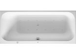 Baignoire BalnéO Duravit Happy D.2, Version à Encastrer, Simple Dos à Gauche, BâTi-Support, Garniture De Vidage Et De Trop-Plein, SystèMe Air, 1600X700Mm, 760308000AS0000, 760308000AS0000
