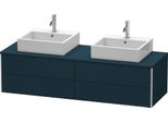Duravit Xsquare Meuble Sous-Vasque Sur Console Suspendu, Pour Deux Vasques, 4 Tiroirs, 1600X400X548Mm, XS4917B9898, XS4917B9898