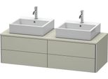 Duravit Xsquare Meuble Sous-Vasque Sur Console Suspendu, Pour Deux Vasques, 4 Tiroirs, 1400X400X548Mm, XS4916B6060, XS4916B6060