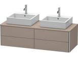 Duravit Xsquare Meuble Sous-Vasque Sur Console Suspendu, Pour Deux Vasques, 4 Tiroirs, 1400X400X548Mm, XS4916B4343, XS4916B4343