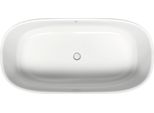 Duravit Zencha Baignoire BalnéO, Pose Libre, Garniture D'éCoulement Et De Trop-Plein Blanche, SystèMe Air, 1800X900Mm, Blanc Mat, 760463000AS0000, 760463000AS0000