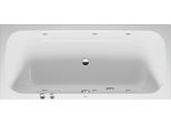 Baignoire BalnéO Duravit Quatego, Version à Encastrer, Double Dos InclinéS, BâTi-Support, Garniture De Vidage Et De Trop-Plein, SystèMe Jet, 1800X800Mm, 760614000JS1000, 760614000JS1000