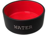 Ciotola In Ceramica Dog Fantasy Nero-Rosso Acqua 13 X 5,5 Cm 400 Ml