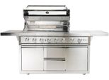 SANTOS P-618 Gasgrill Edelstahl mit 6 Hauptbrennern plus Infrarot-Heckbrenner und 800 Grad-Seitenbrenner