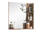 Specchio Da Bagno Mason 80Cm 3 Ripiani Decoro Rovere.
