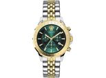Versace VEV602023 Orologio Da Uomo Signature Chronograph Verde Oro Argento Acciaio Nuovo