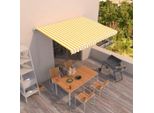 The Living Store Tenda Da Sole Manuale A Scomparsa 450X300 Cm Giallo E Bianco