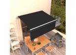 The Living Store Tenda Da Sole Automatica A Scomparsa Con Mantovana 3X2,5 M Antracite