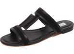 F9634 Sandalo Donna Black Tod’S Scarpe Leather/Fabric Shoe Woman