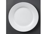 Piatti Olympia Whiteware Con Bordo Largo 25 Cm (12 Pezzi)