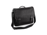 Quadra QD875 | Nuhide Messenger Borsa A Tracolla | 37 X 30 X 12 Cm - Colore: Nero - Dimensioni: 37 X 30 X 12 Cm