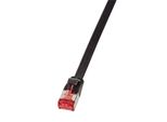 Logilink Flachpatchkabel 2Xrj45 U/Ftp Cat6A 3.00M Schwarz