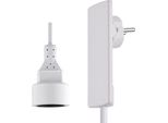 Cavo Prolunga Evoline Plug 1,5M, Presa Schuko, Spina Piatta