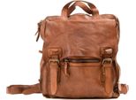 Harold's Pelle Zaino Per Il Tempo Libero Zaino Submarine Backpack Cognac Marrone