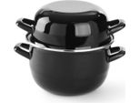 Hendi Muscheltopf, Emailliert - Mit Deckel, 2,5L, ⌀200X(H)180Mm