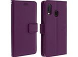 Samsung Galaxy A20E Flip Cover Con Slot Per Schede E Funzione Stand - Viola