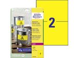 Avery Zweckform Etichette Resistenti Alle Intemperie, 210 X 148 Mm, Giallo