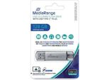 Mediarange MR938 Chiavetta Usb 3.0 - 128 Gb, Chiavetta Combinata Con Connettore Usb Type-C™, Argento