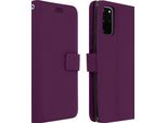 Samsung Galaxy S20 Flip Cover Con Slot Per Schede E Funzione Stand - Viola