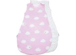 Sacco A Pelo Roba, 90 Cm, Sacco A Pelo Per Bambini Per Tutte Le Stagioni, In Cotone Traspirante, "Rosa Little Cloud"""