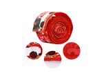 Inf Nastro Decorativo Natale Rosso Con Motivo Natalizio 5 Cm / 6 M