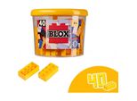 Simba 104118857 - Mattoncini Blox In Latta, Giocattolo Da Costruzione, 40, Giallo