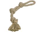 Nobby Rope Toy, Corda Da Gioco Doppia In Sisal-Cotone 60 Cm, 600 G, 3 Nodi Naturale