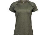 Tee Jays 7021 | Maglietta Sportiva Cool-Dry Da Donna - Colore: Olive Melange - Taglia: L
