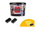 40 Blox Neri 8 Mattoncini In Lattina